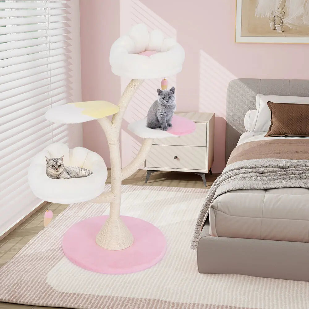 Zhejiang Hign-concerned Chemical Multi Layer Cat Tree With Four Tiers