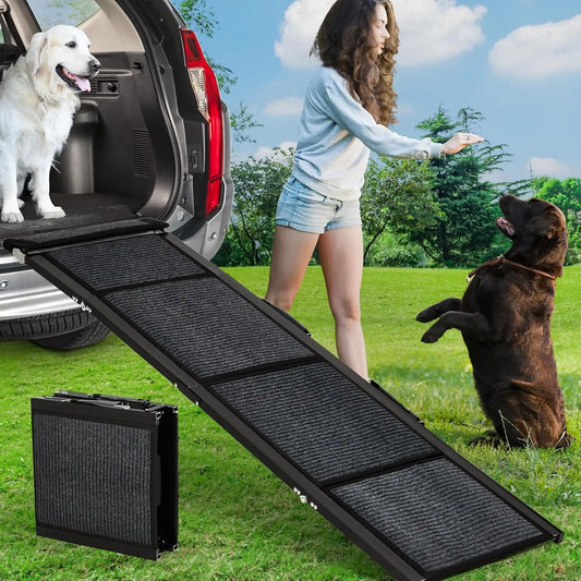 HiMISS Car Dog Ramp Folding Pet Steps for Portable Use