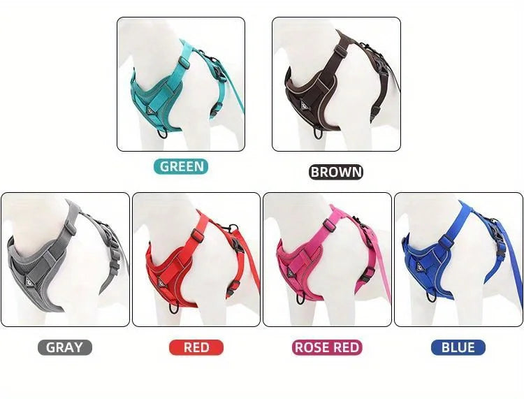 NONECN No Pull Dog Harness And Leash Set Reflective