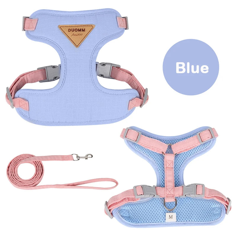 Puppy Harness And Leash Set Breathable For Small And Medium Dogs And Cats