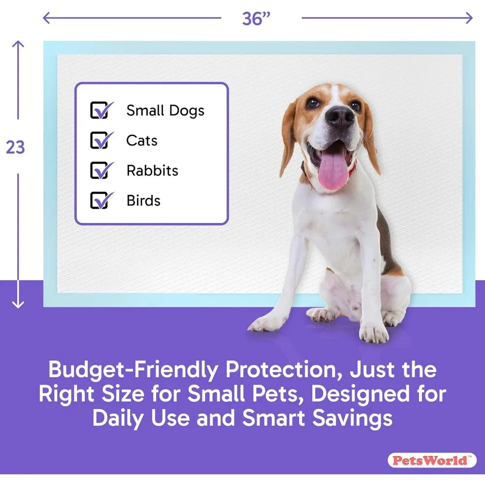 PETSWORLD Puppy Pads 300 Count Tear Resistant Economy Value