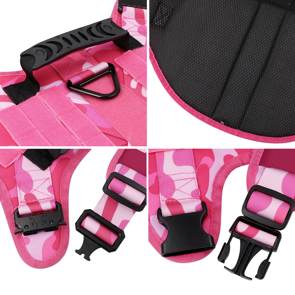 PETRAVELCN Military Camouflage Dog Harness Vest For Training