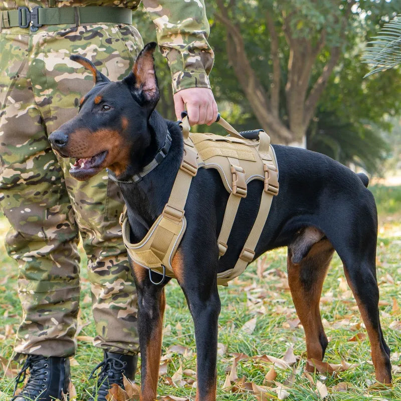 NONECN Tactical Reflective Dog Harness Quick Release For All Dogs