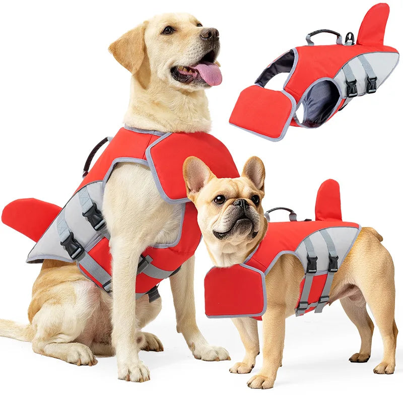 NONECN Shark Fin Dog Life Vest For Swimming And Surfing Safety