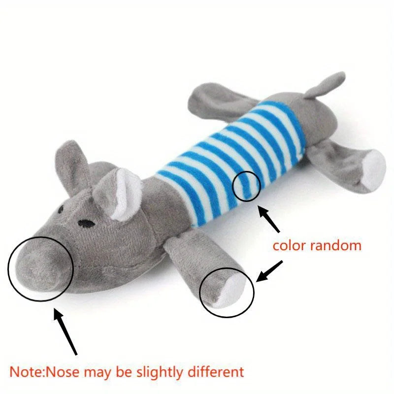 Breed Recommendation Pig Elephant Design Plush Squeaky Dog Toy