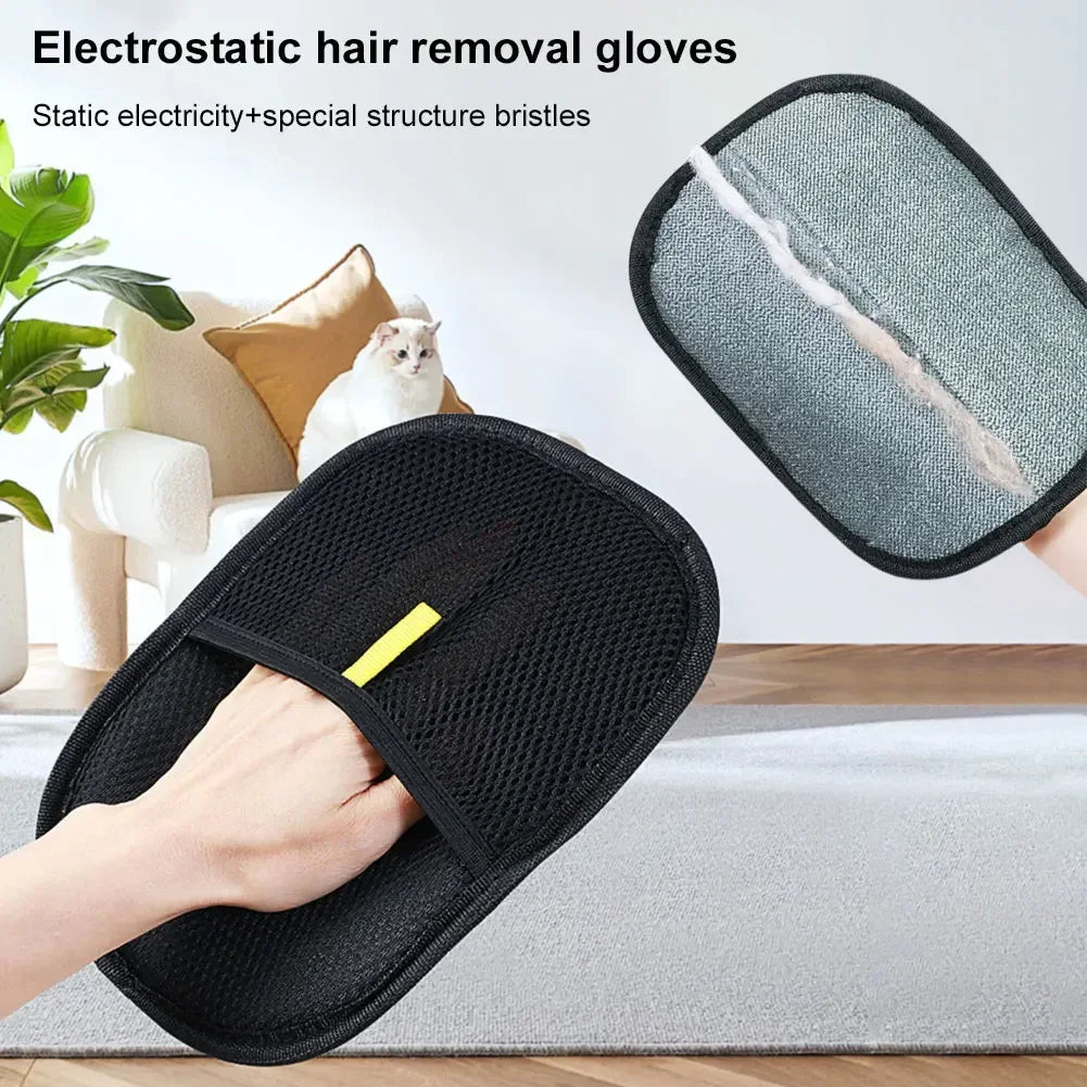 KYJG Pet Hair Removal Gloves 2 In 1 Grooming Mitts