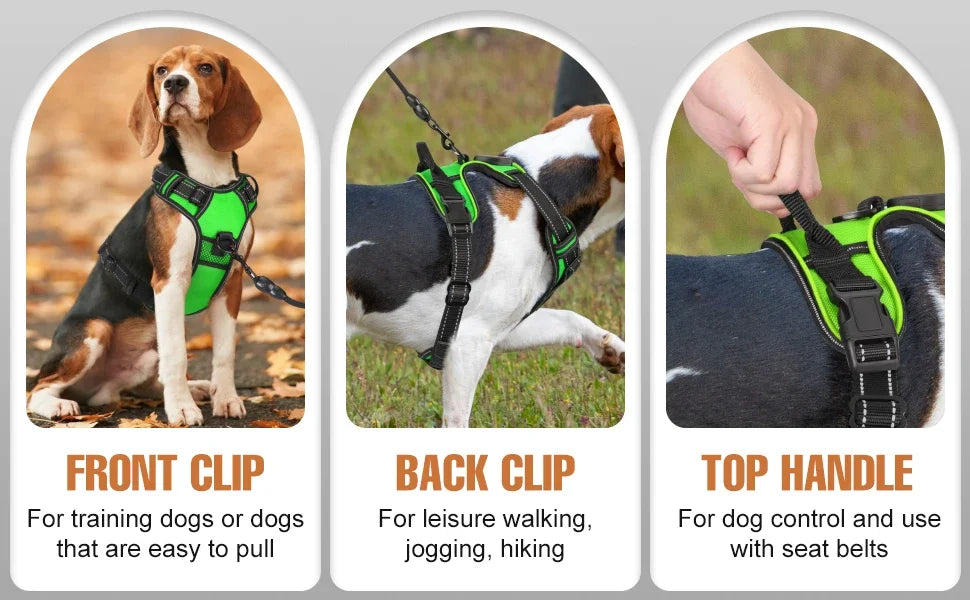 Nonecn LED Luminous Dog Harness No Pull Adjustable Vest