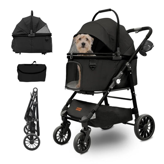 Tificy Pet Stroller Dog Stroller Fits Three Small Pets