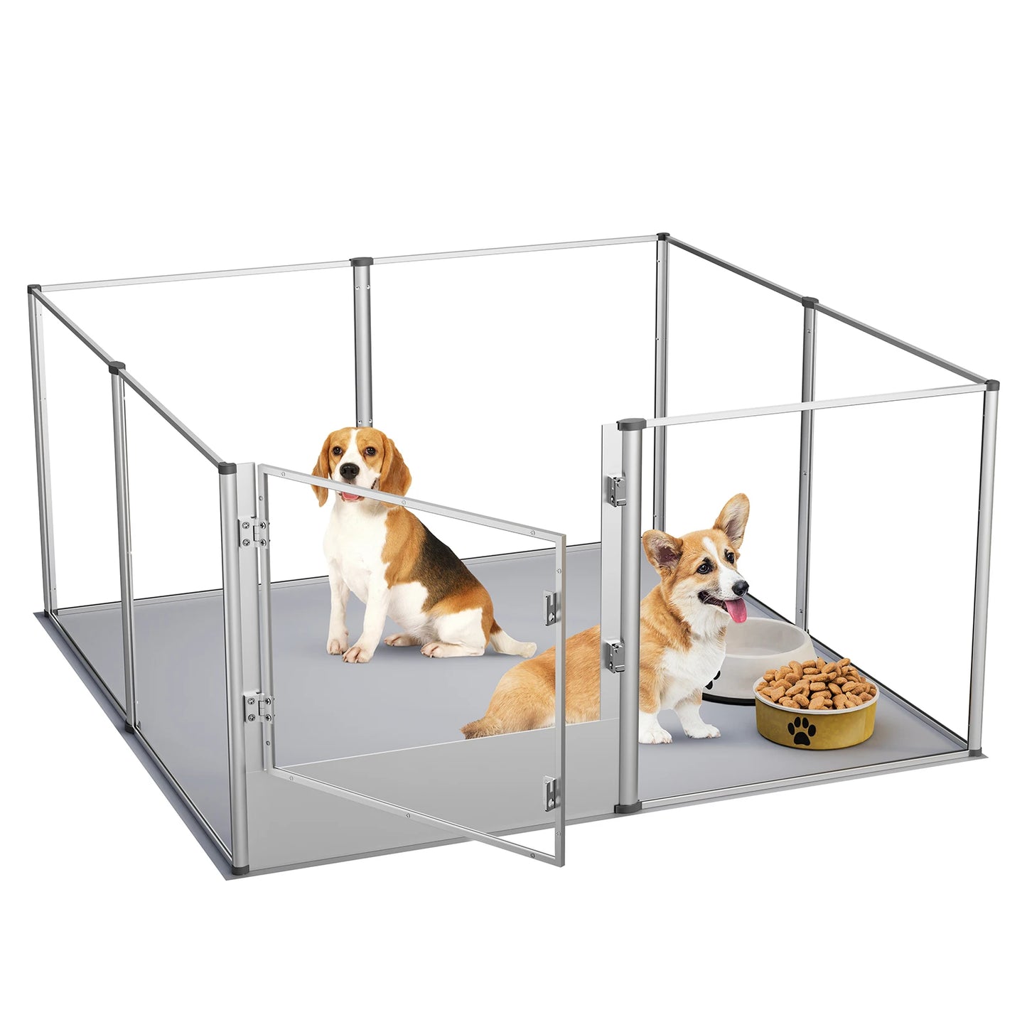 BINGOPAW Acrylic Dog Playpen Fence With Waterproof Pad