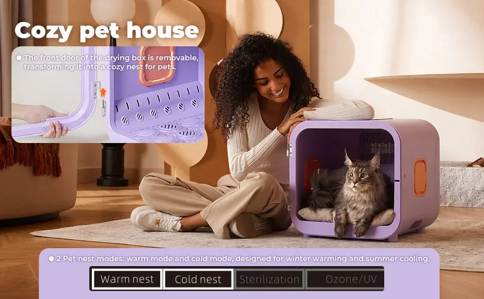 Ultra Quiet Pet Dryer Box With Smart Temperature Control
