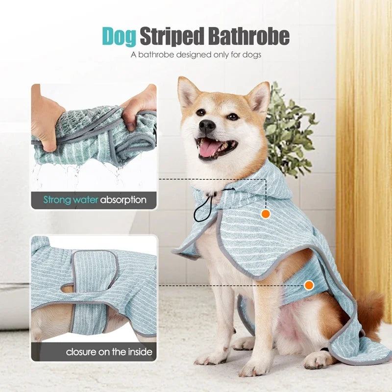 Guangdong Pet Bathrobe Coat Absorbent Drying Towel For Dogs