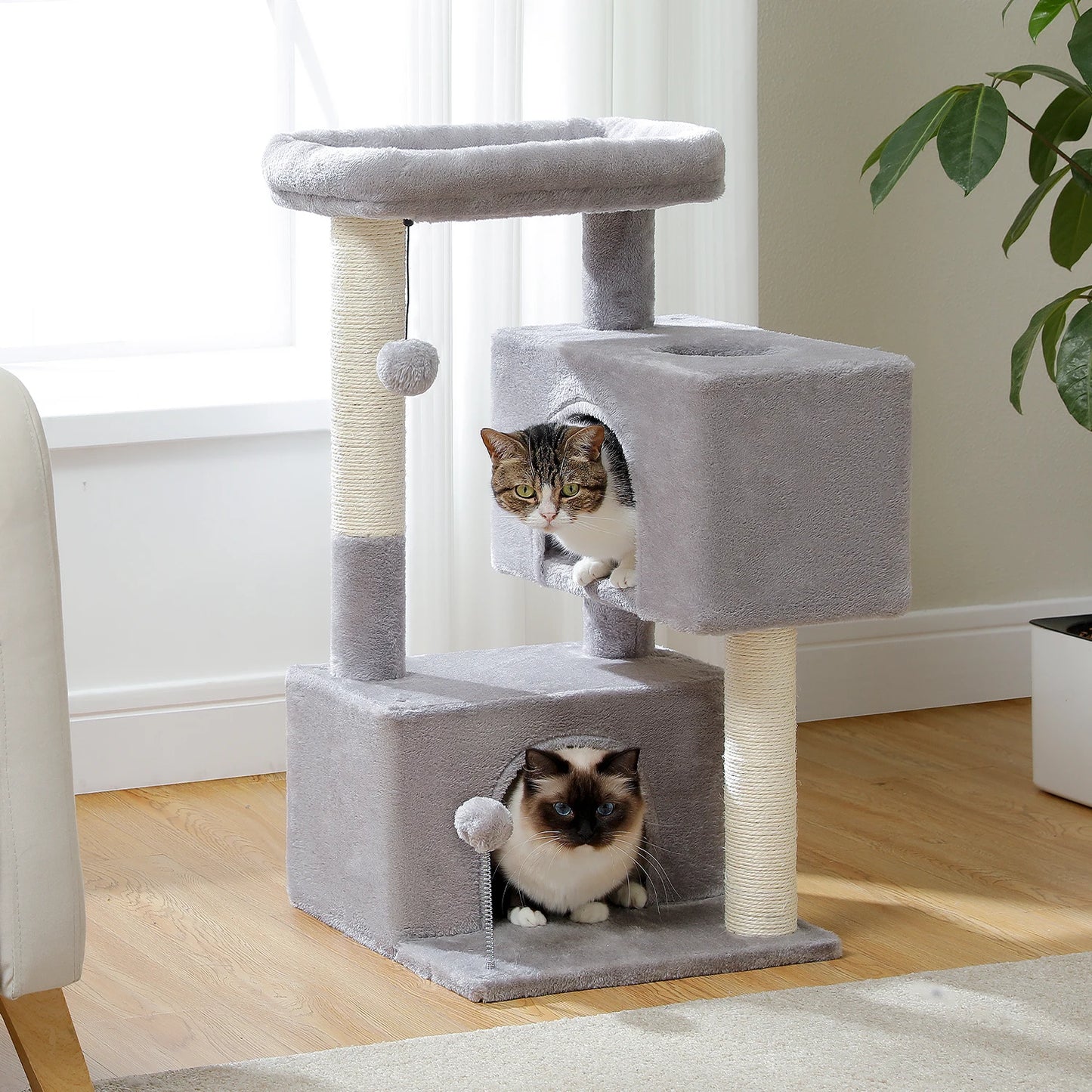 PAWZ Road Multi Level Cat Tree Tower With Sisal Posts