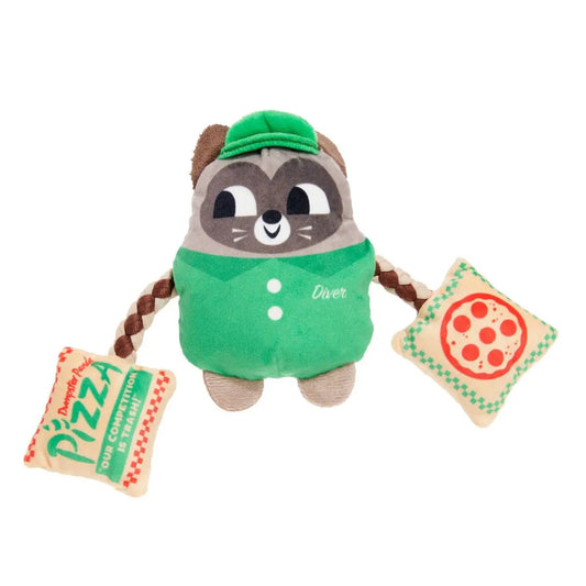 Hign-concerned Pizza Delivery Raccoon Plush Toy For Kids