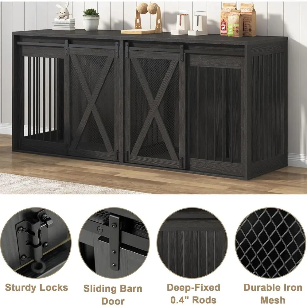 Durable Heavy Duty Wooden Dog Crate Furniture For Indoor Use