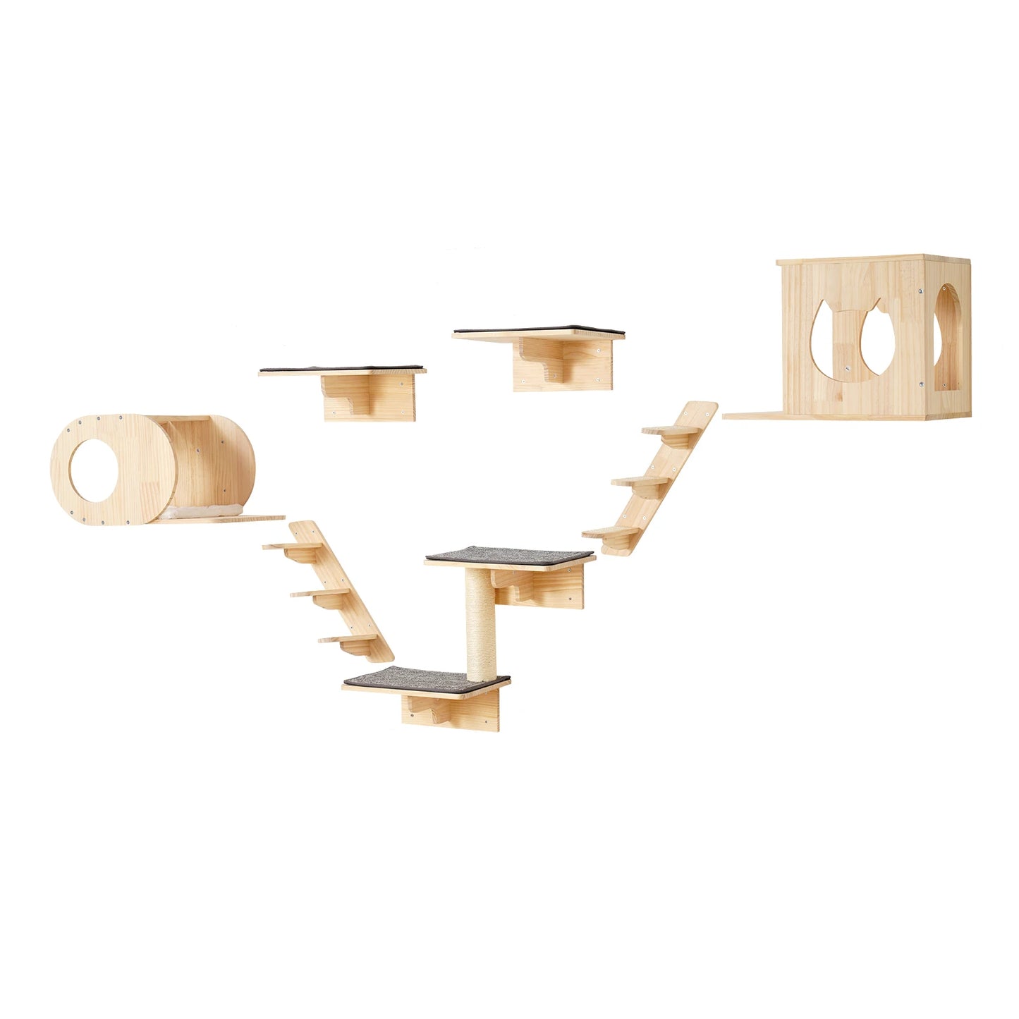 Wall Mounted Cat Shelves And Jumping Perches Cat Tree Furniture