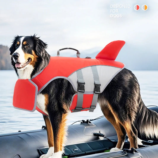 NONECN Shark Fin Dog Life Vest For Swimming And Surfing Safety