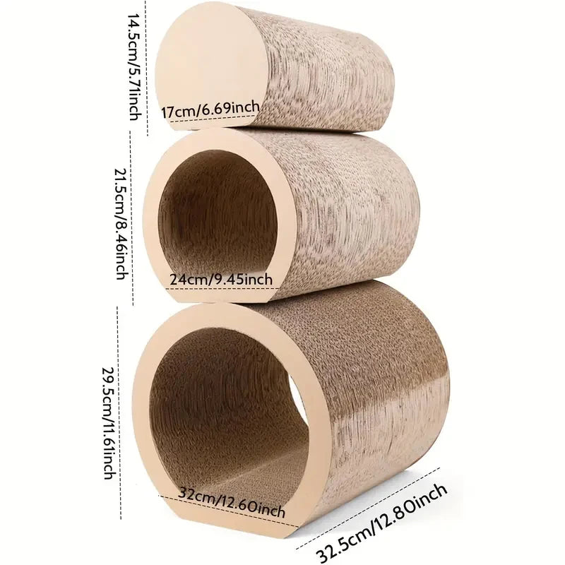 3 In 1 Cat Scratching Board Cardboard Reversible Pad
