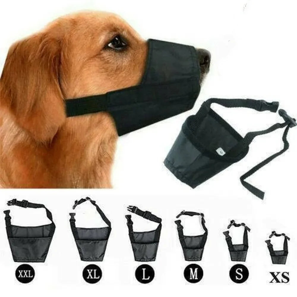 CN Soft Nylon Dog Muzzle With Safety Buckle