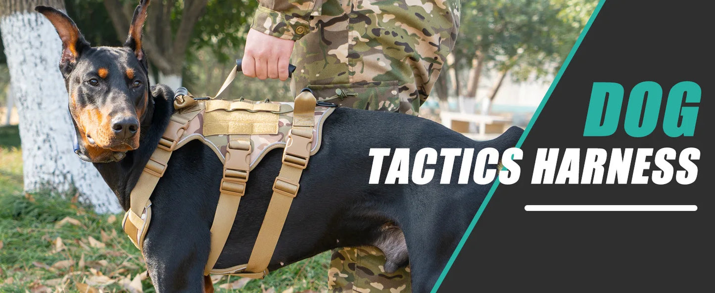 NONECN Tactical Reflective Dog Harness Quick Release For All Dogs