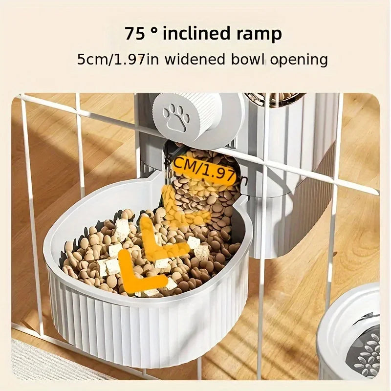 Hanging Automatic Pet Feeder And Water Dispenser For Cage
