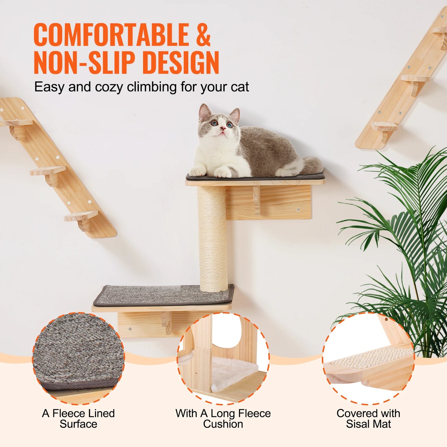 Wall Mounted Cat Shelves And Jumping Perches Cat Tree Furniture