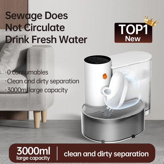 Hign-concerned Smart Pet Water Dispenser Wireless Fountain With Auto Feeder