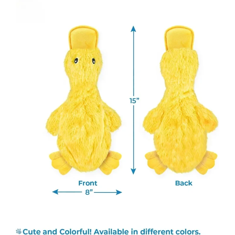 High Concerned Interactive Crinkle Squeaky Duck Dog Toy for Chewers