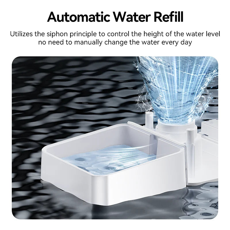 ROJECO 2In1 Automatic Pet Feeder And Water Fountain