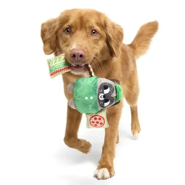 Hign-concerned Pizza Delivery Raccoon Plush Toy For Kids