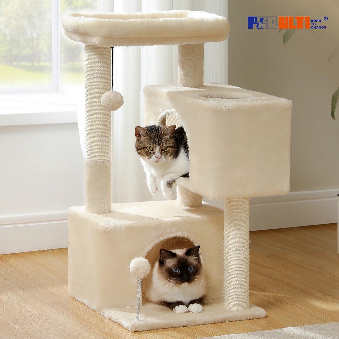 PAWZ Road Multi Level Cat Tree Tower With Sisal Posts