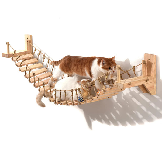 Petravel CN Cat Roped Bridge Wall Mounted Sisal Playground