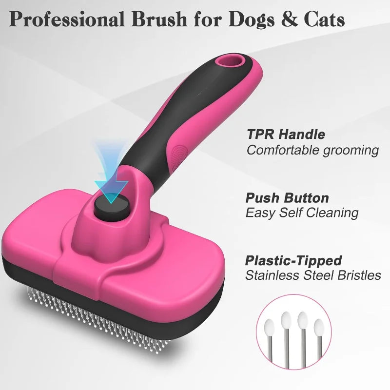 High Concerned Self Cleaning Slicker Brush for Dogs and Cats
