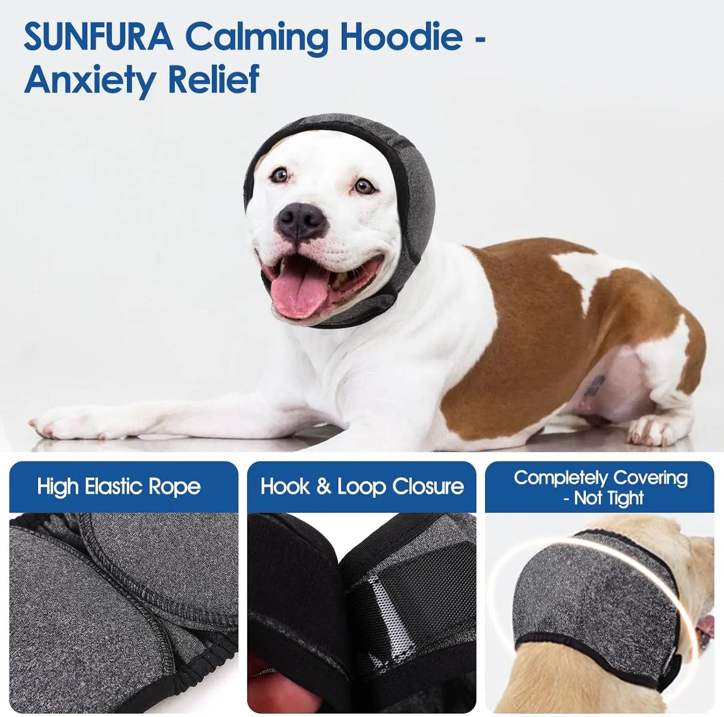 Dog Ear Muffs Anti Anxiety Noise Cancelling Hood For Grooming