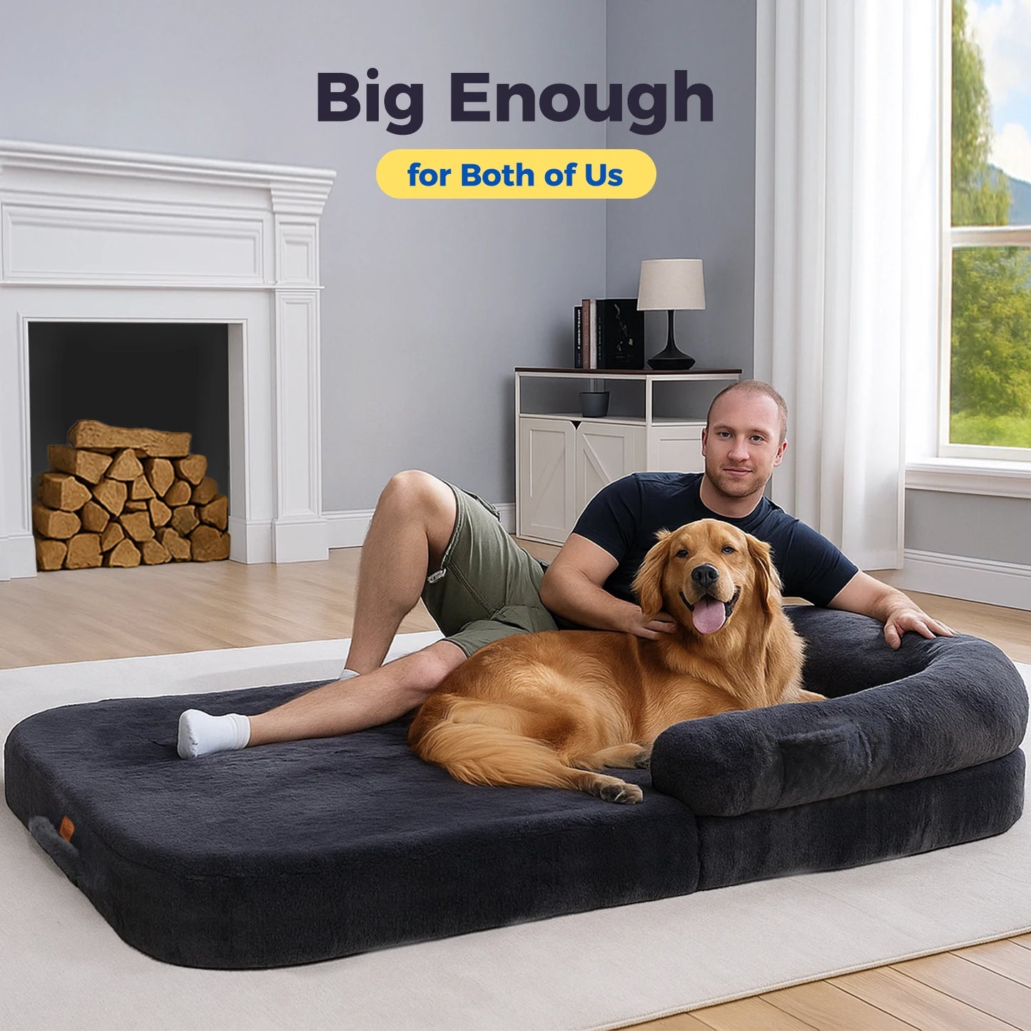 PAWZ Road Foldable Dog Bed Plush Washable Sofa Bed