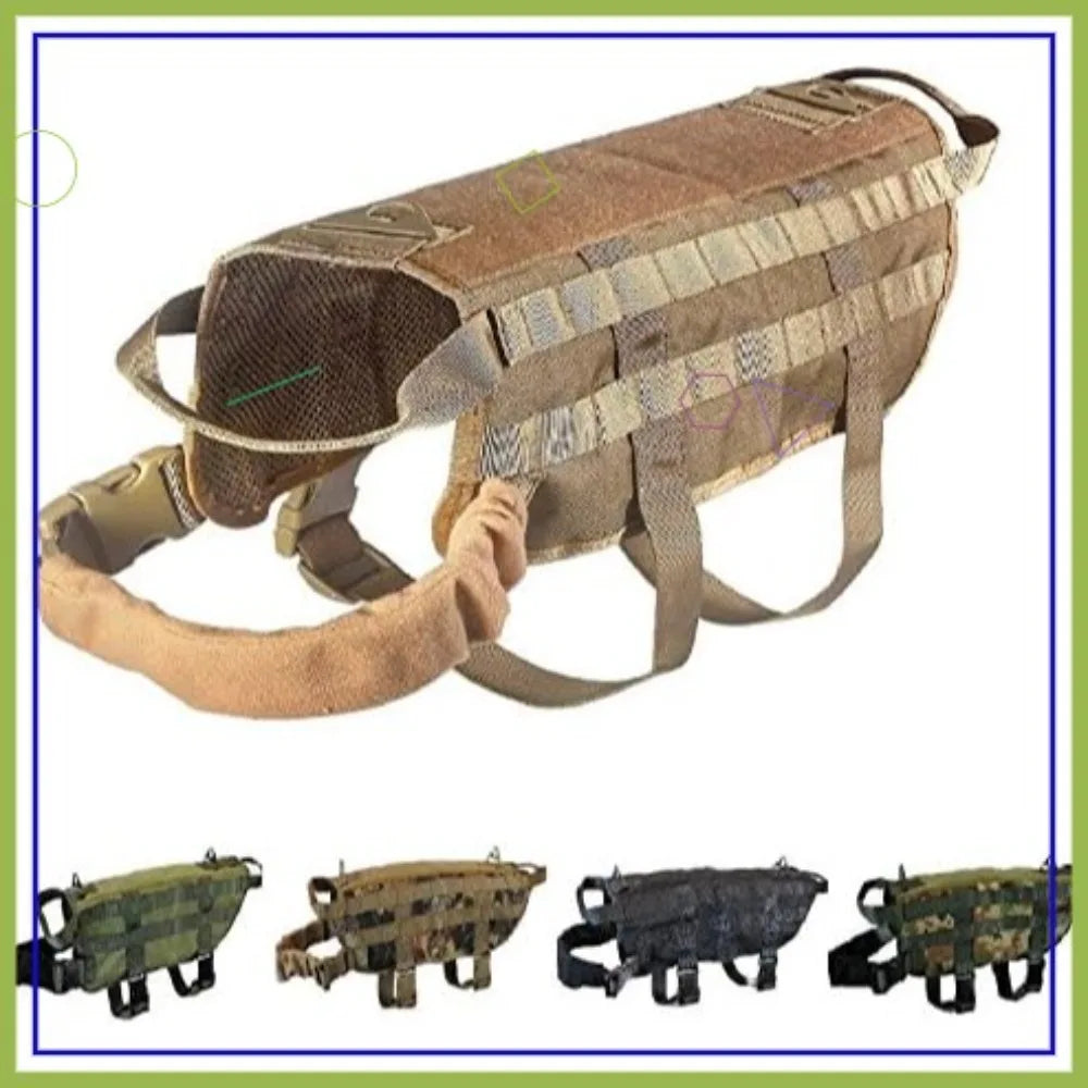 NONED Tactical Dog Vest Harness MOLLE Panels Hook Loop Patch