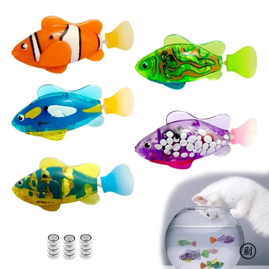 Cat Toy Led Inductive Interactive Swimming Robot Fish Kitten Hunting Instinct