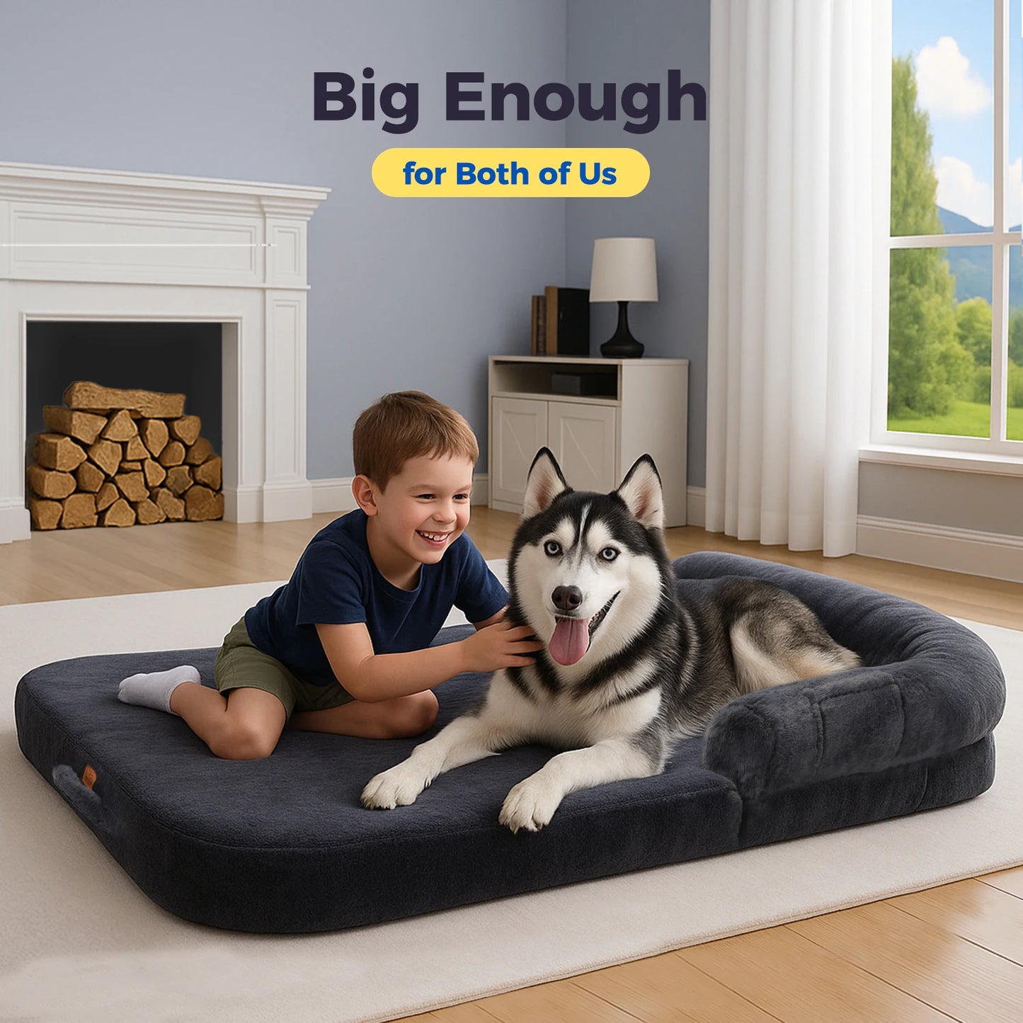 PAWZ Road Foldable Dog Bed Plush Washable Sofa Bed