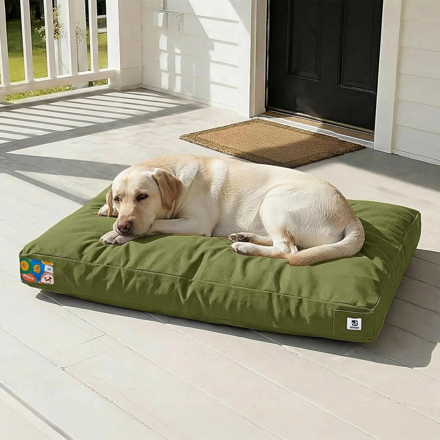 Waterproof Dog Bed With Removable Washable Cover For Indoor Outdoor