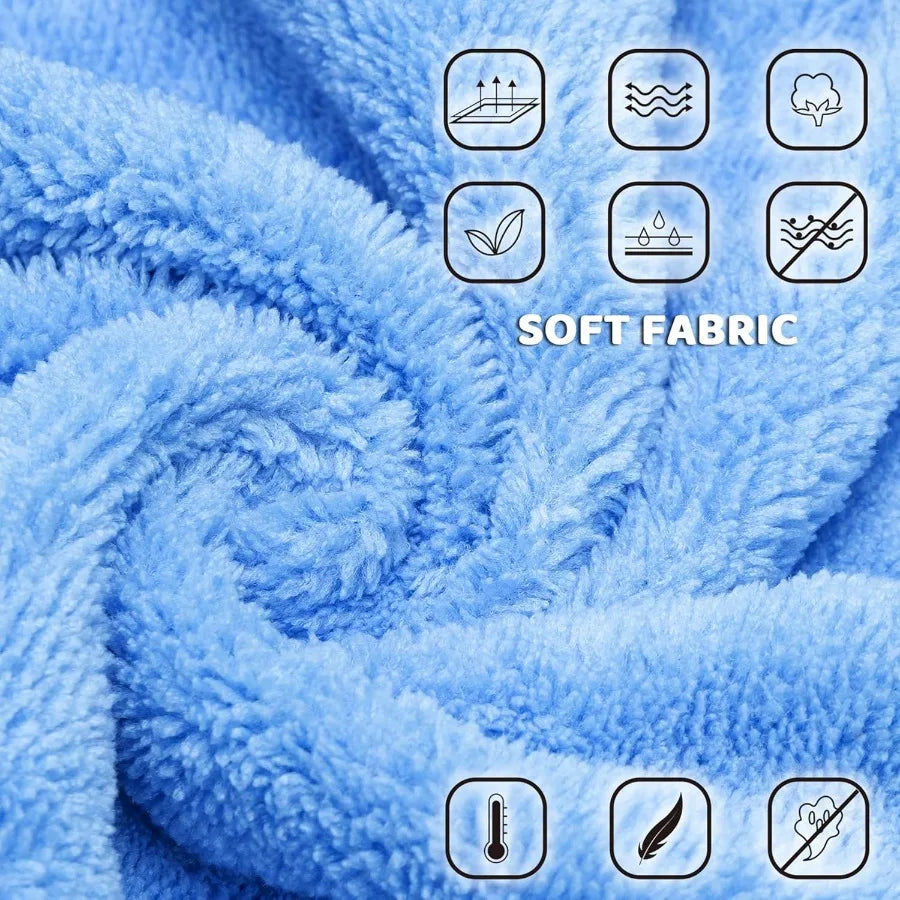 ABEKA Absorbent Dog Bath Towel Hooded Pet Robe Quick Drying