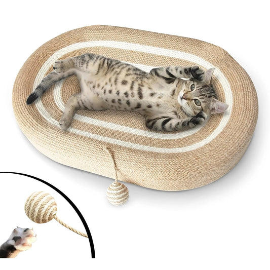Guangdong Cat Scratching Bed Oval Sisal Lounge Durable Indoor