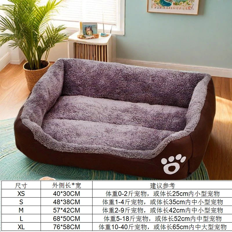 Plush Pet House Bed For Dogs And Cats Deep Cushion