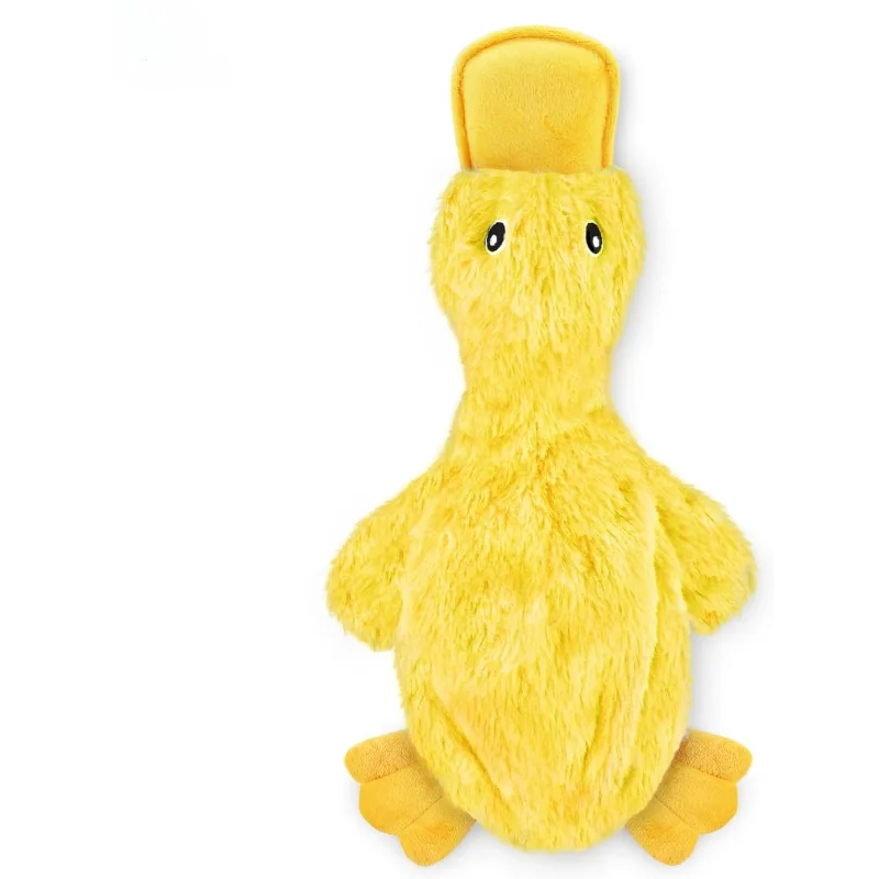 High Concerned Interactive Crinkle Squeaky Duck Dog Toy for Chewers