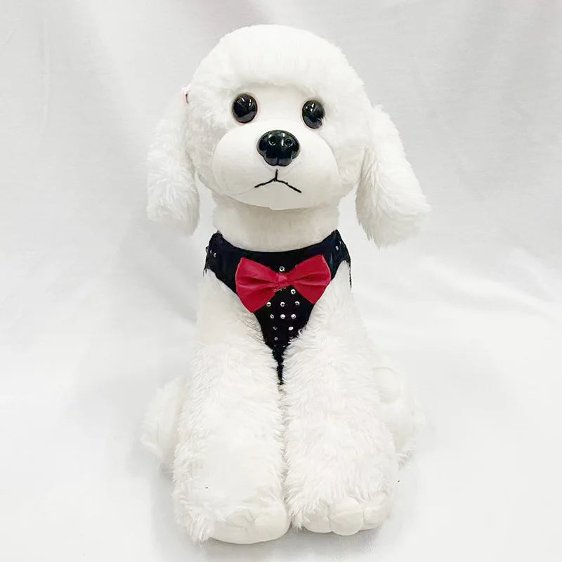 NONECN Diamond Decoration Soft Breathable Dog Chest Harness Vest