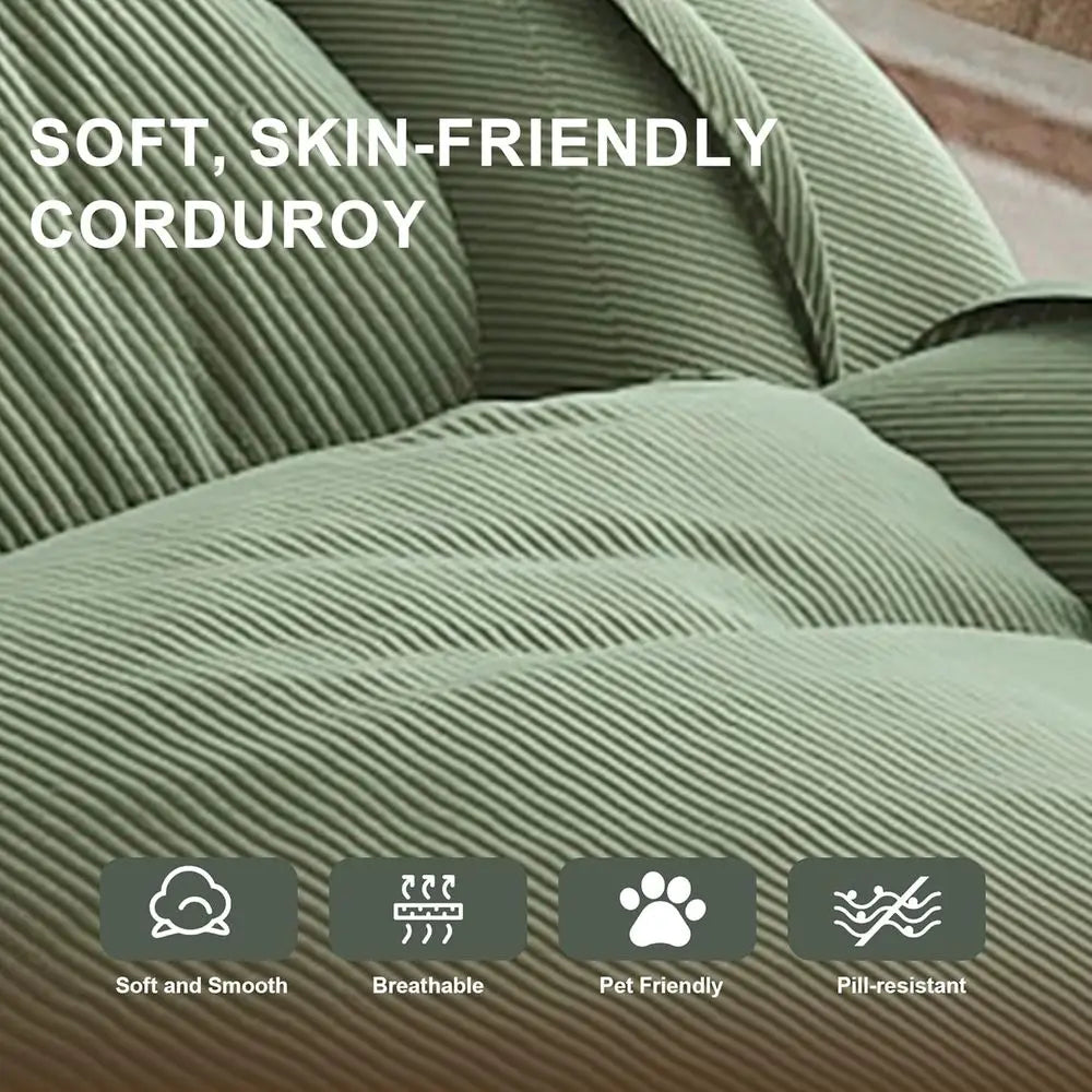 Corduroy Dog Bed Foldable Lounge Sofa With Cushions