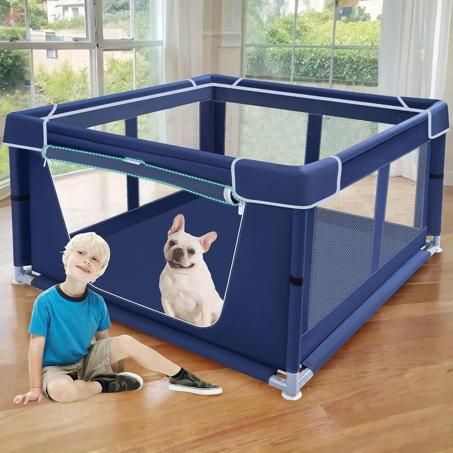 Ufsagcg Pet Playpen With Gate For Dogs Indoor Outdoor
