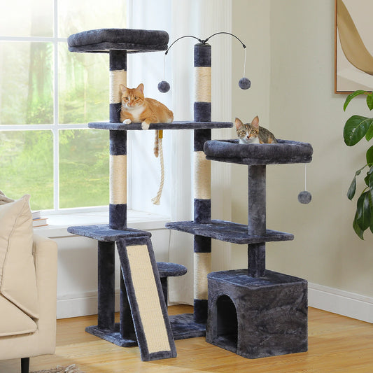 PAWZ Road Multi Level Cat Tree Tower With Sisal Scratching Posts Pad Top Perch