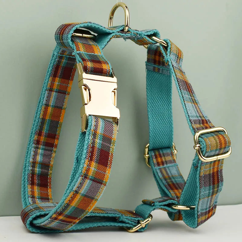 YTYINC Custom Logo Dog Collar Leash Harness Bow Set