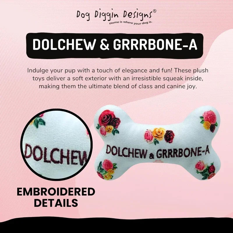 Dog Diggin Designs Runway Pup Collection Plush Squeaky Toys
