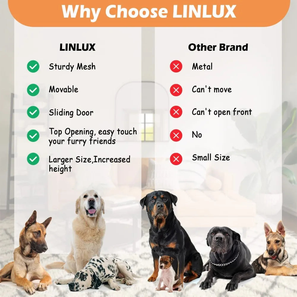 HUANZHUANG Wooden Heavy Duty Dog Crate Furniture Kennel Indoor