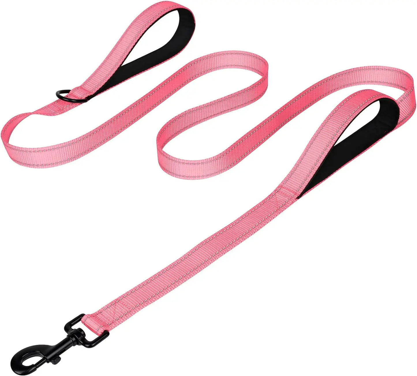 Heavy Duty Double Handle Reflective Dog Leash For Large Breeds